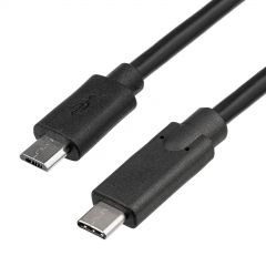 Cable microUSB / USB type C 1.0m AK-USB-16