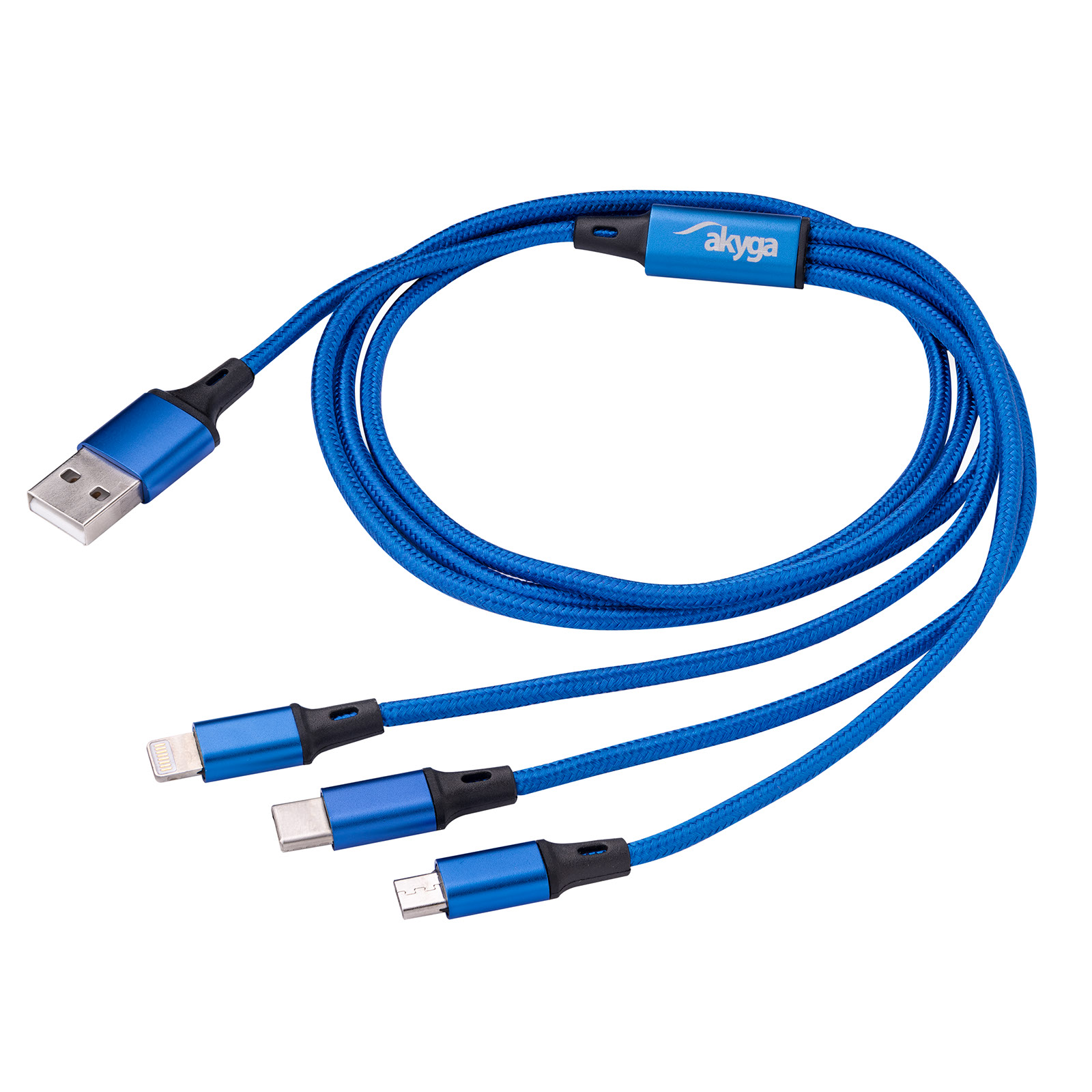 Imagen principal Cable USB 3.0 A / USB Micro B / USB type C / Lightning 1.2m AK-USB-27