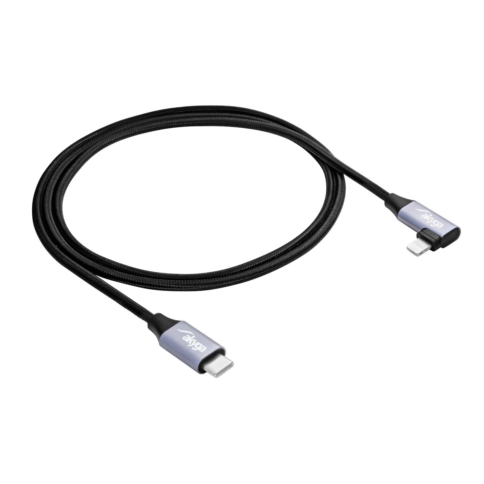 Imagen principal Ángulo Cable USB type C / Ligtning 1m AK-USB-56 30W Malla