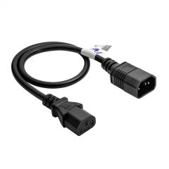 Extensión cable de alimentación PC IEC C13 / C14 0.5m AK-PC-14A