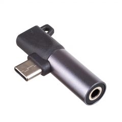 Adaptador AK-AD-62 USB type C / USB type C / Jack 3.5mm