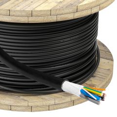 Cable de alimentación EV Akyga AK-SC-E12 CU 5x6mm² + 2x0,5mm² trifásico 32A 450/750V por metro