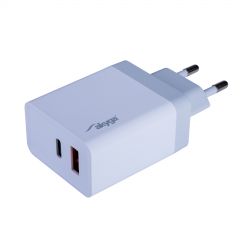 Cargador USB AK-CH-13 USB-A + USB-C PD 5-12V / max. 3A 36W Quick Charge 3.0