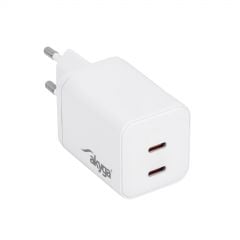 Cargador USB AK-CH-29 2x USB-C PD 5-20V / max. 3A 45W Quick Charge 3.0 GaN