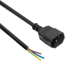 Cable de alimentación C14 AK-OT-08C CU 3x1mm² 1m