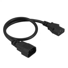 Extensión cable de alimentación PC IEC C13 / C14 0.5m AK-PC-14A