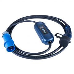 Cable para coches eléctricos AK-EC-14 CEE 3-pin / Type2 LCD 1-fase 32A 7.2kW 5m