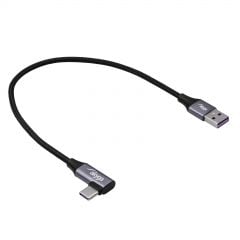 Ángulo Cable USB type C / USB-A 30 cm AK-USB-58 60W Malla