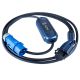 Imagen principal Cable para coches eléctricos AK-EC-15 CEE 3-pin / Type1 LCD 1-fase 32A 7.2kW 5m