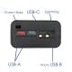 Imagen adicional Caja para batería externa AK-BC-05 12x Li-Ion 18650 Cargador inalámbrico QIQC4+ PD 22,5 W