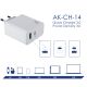 Imagen adicional Cargador AK-CH-14 USB-A + USB-C PD 5-20V / max. 3A 45W Quick Charge 3.0